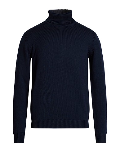 ROBERTO COLLINA Rollkragenpullover Marineblau 100% Merinowolle