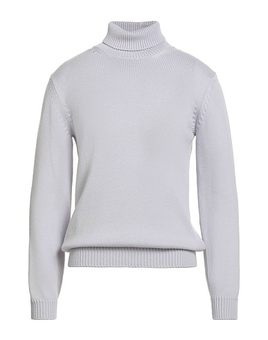 ROBERTO COLLINA Polo neck Light grey 100% Wool