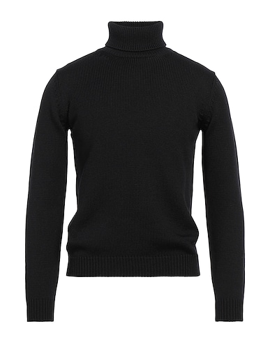 ROBERTO COLLINA Rollkragenpullover NERO 100% Merinowolle