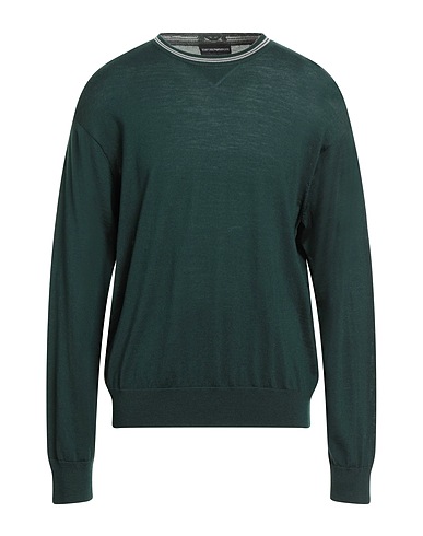 EMPORIO ARMANI Pullover Verde scuro 100% Lana Vergine