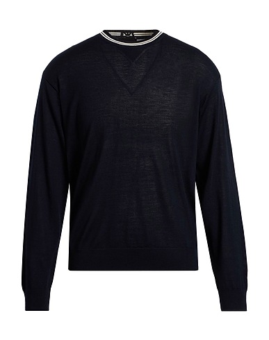 EMPORIO ARMANI Pullover Blu notte 100% Lana Vergine