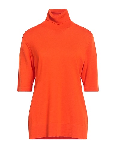 MARINA RINALDI Turtleneck Orange 100% Virgin Wool
