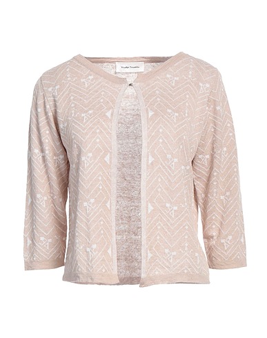 VICOLO TRIVELLI Cardigan Beige 90% Linen, 10% Polyamide