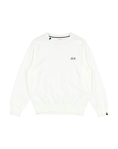 SUN 68 Pullover Bianco 100% Cotone