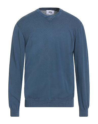 ALPHA STUDIO Sweater Slate blue 100% Cotton