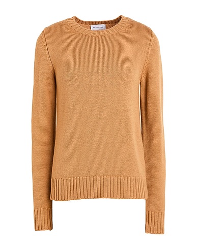 SCAGLIONE Pullover Cammello 100% Lana Merino