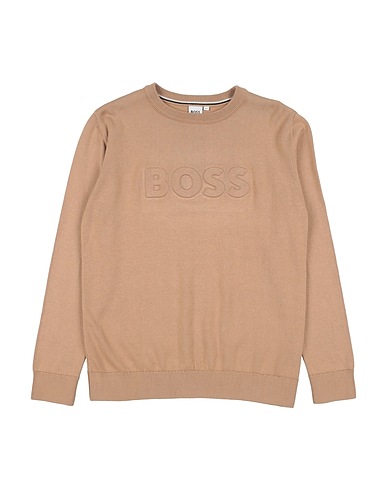 BOSS Pullover Kamel 100% Baumwolle