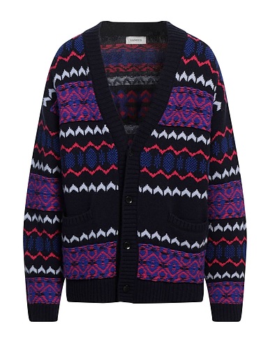 LANEUS Cardigan Midnight blue 90% Virgin Wool, 10% Cashmere