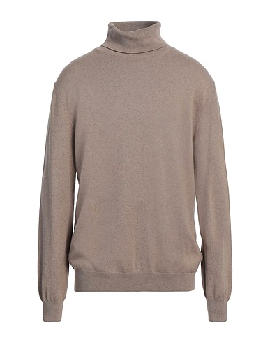 DONDUP Polo neck Beige 50% Cashmere, 50% Silk