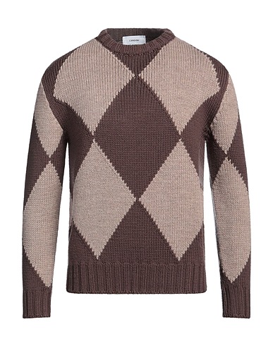 LARDINI Pullover Dunkelbraun 100% Wolle