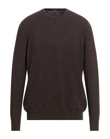 FEDELI Cashmere blend Dark brown 100% Cashmere