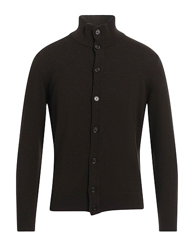 KANGRA Cardigan Dark brown 90% Wool, 10% Cashmere