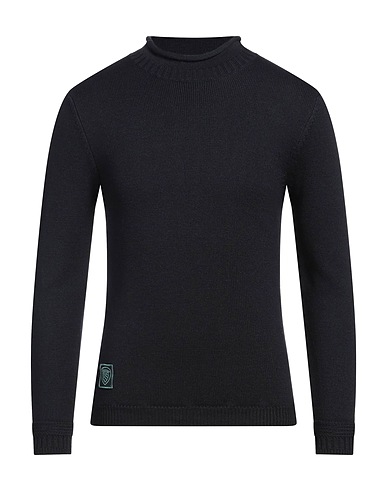 BLAUER. Rollkragenpullover Nachtblau 100% Wolle