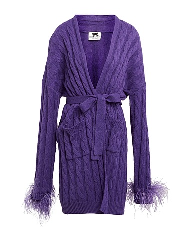 NO SECRETS Cardigan Purple 56% Acrylic, 36% Polyamide, 8% Wool