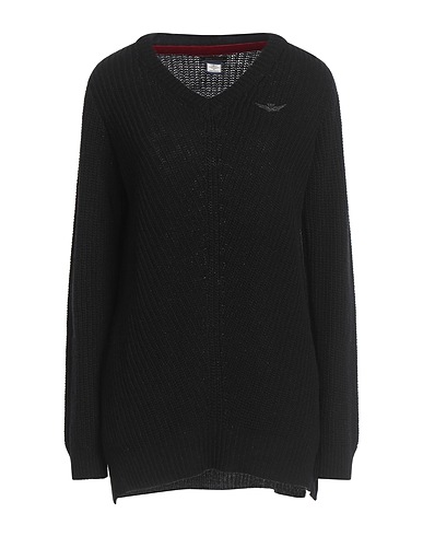 AERONAUTICA MILITARE Sweater Black 47% Wool, 30% Viscose, 15% Polyamide, 8% Cashmere