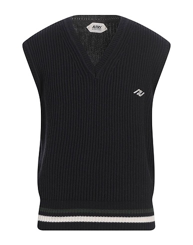 AUTRY Sleeveless sweater Midnight blue 55% Merino Wool, 45% Organic cotton