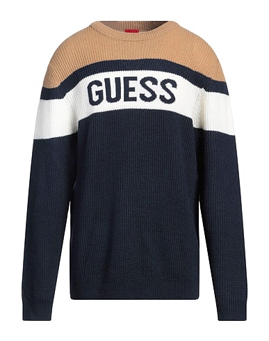 GUESS Pullover Blu navy 85% Acrilico, 15% Lana