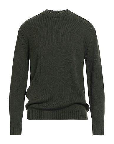 PAOLO PECORA Pullover Verde militare 50% Lana, 50% Acrilico