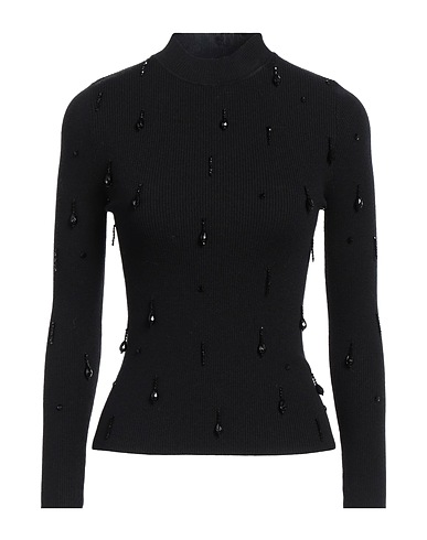 PENNYBLACK Polo neck Black 43% Polyamide, 42% Viscose, 15% Wool