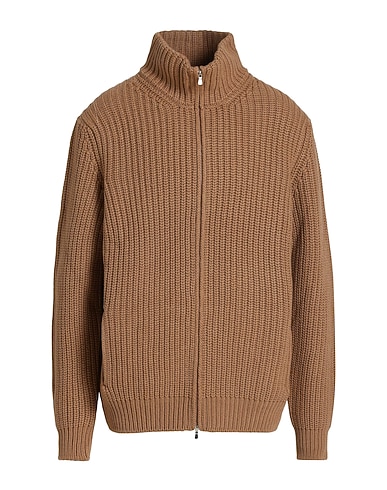 GRAN SASSO Cardigan Camel 80% Virgin Wool, 10% Viscose, 10% Cashmere