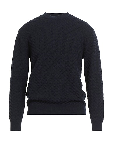 PAOLO PECORA Pullover Blu notte 100% Lana Vergine