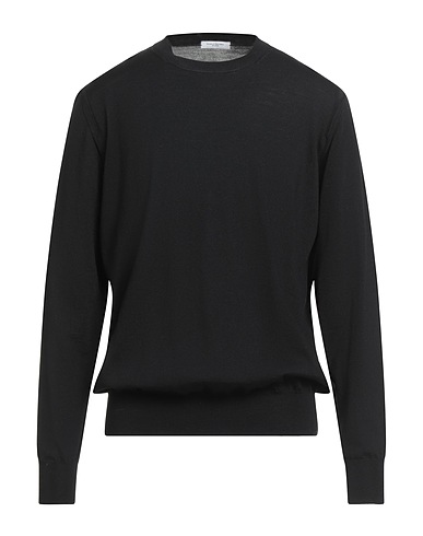 PAOLO PECORA Pullover Nero 100% Lana Vergine