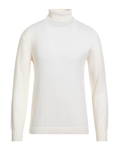 PAOLO PECORA Polo neck Ivory 70% Virgin Wool, 30% Cashmere
