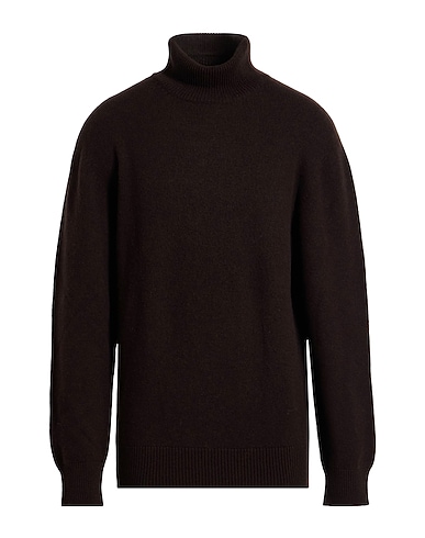 LANEUS Turtleneck Dark brown 90% Merino Wool, 10% Cashmere