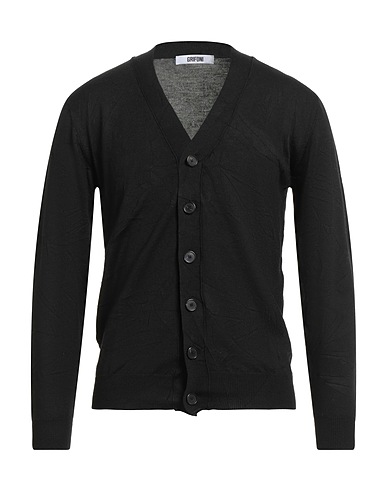GRIFONI Cardigan Black 100% Virgin Wool