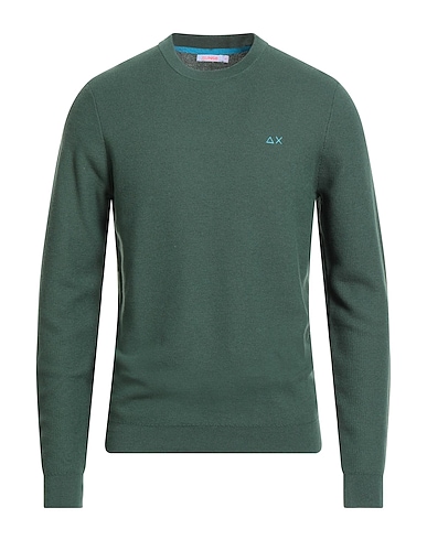 SUN 68 Jumper Emerald green 50% Merino Wool, 50% Cotton