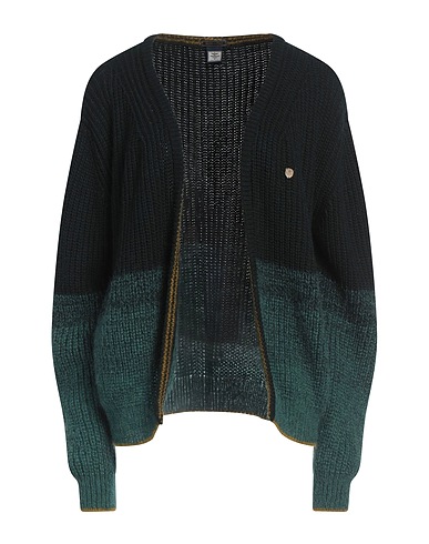 AERONAUTICA MILITARE Cardigan Dark green 43% Synthetic fibers, 28% Viscose, 16% Wool, 10% Mohair wool, 3% Cashmere
