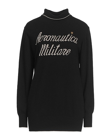 AERONAUTICA MILITARE Turtleneck Black 45% Viscose, 25% Wool, 25% Polyamide, 5% Cashmere