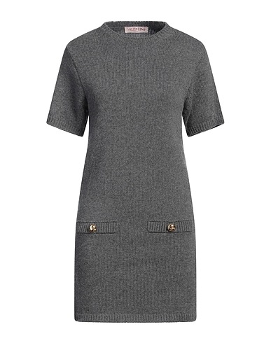 VALENTINO GARAVANI Sheath dress Grey 100% Virgin Wool