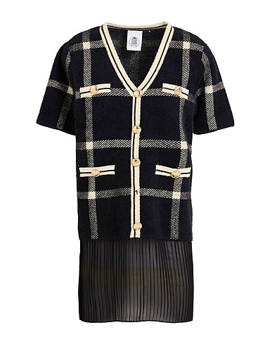 LE VOLIÈRE Short dress Black 65% Wool, 30% Cashmere, 5% Viscose