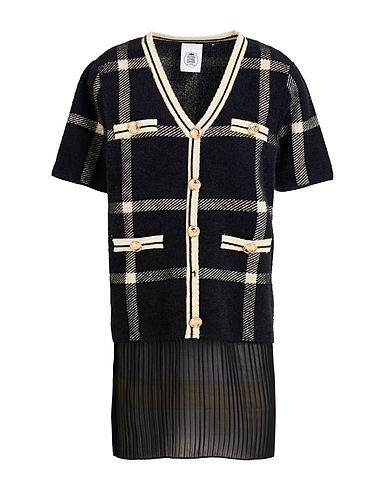 LE VOLIÈRE Minivestido NERO 65% Lana, 30% Cachemir, 5% Viscosa