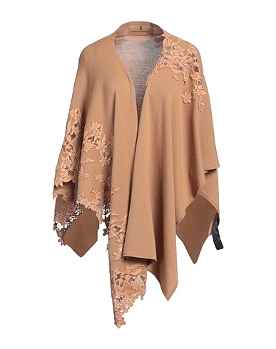 ERMANNO SCERVINO Cloak Camel 100% Virgin Wool, Polyamide, Viscose, Cotton