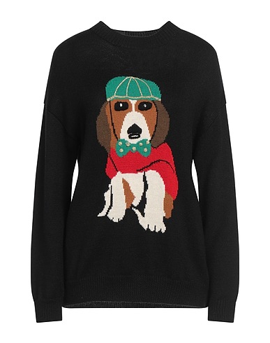 VICOLO Sweater Black 70% Acrylic, 30% Wool