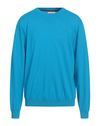 SUN 68 Jumper Turquoise 50% Merino Wool, 50% Cotton