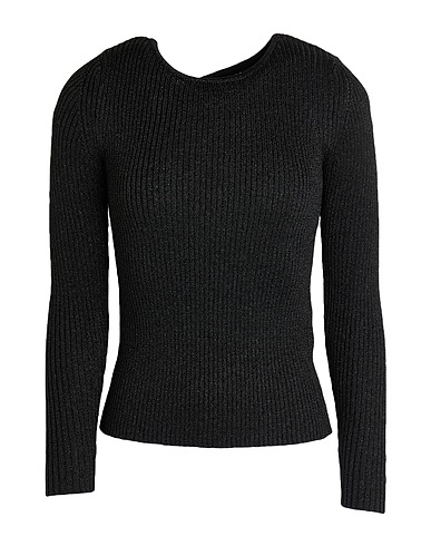LIU •JO Jumper Black 71% Polyester, 29% Metallic Polyester