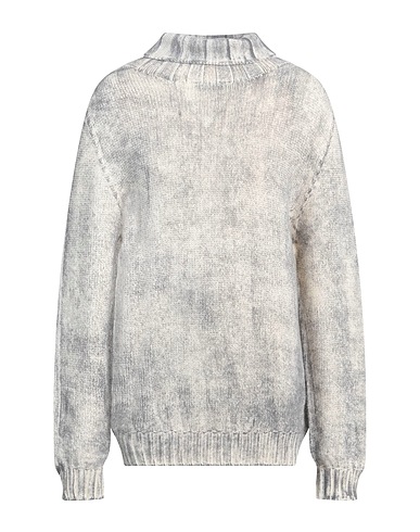 AROVESCIO Polo neck Light grey 90% Wool, 10% Cashmere