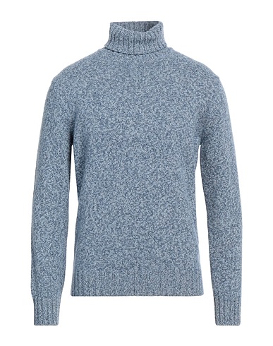 FILIPPO DE LAURENTIIS Polo neck Navy blue 100% Super 120s Wool