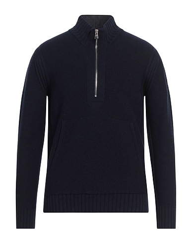 MONCLER Jumper with zip Midnight blue 100% Wool