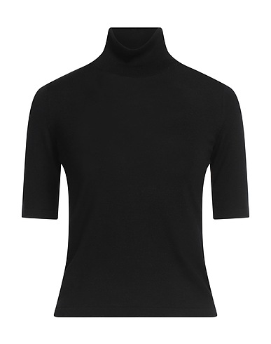 'S MAX MARA Rollkragenpullover Schwarz 100% Schurwolle