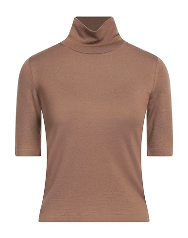 'S MAX MARA Polo neck Camel 100% Virgin Wool