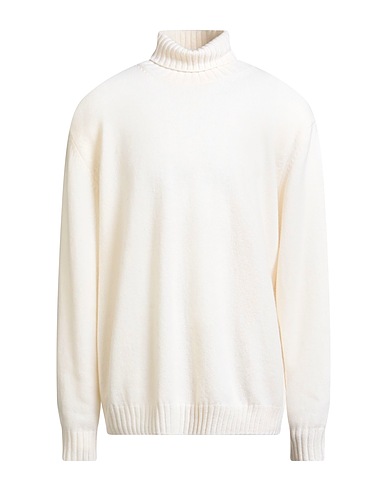 FILIPPO DE LAURENTIIS Rollkragenpullover Cremeweiß 90% Super 120s Wolle, 10% Kaschmir