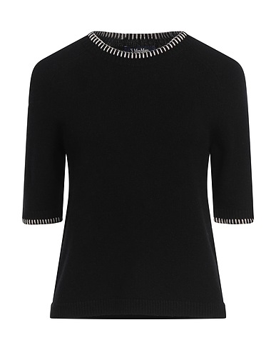 'S MAX MARA Sweater Black 80% Wool, 20% Cashmere