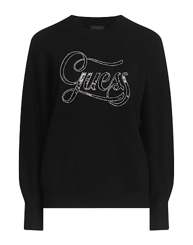 GUESS Jumper Black 77% Viscose, 20% Polyamide, 3% Elastane
