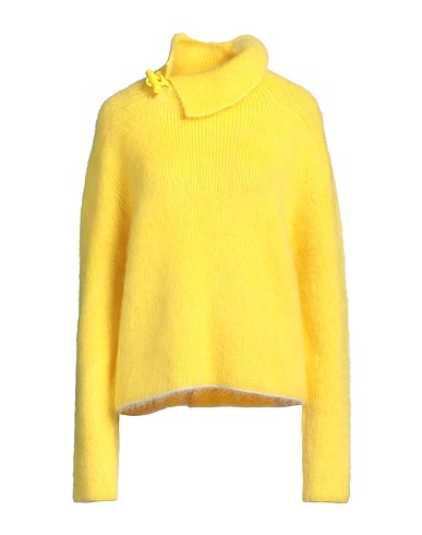 JACQUEMUS Polo neck Yellow 48% Mohair wool, 35% Polyamide, 17% Merino Wool