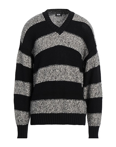 GCDS Jumper Black 60% Cotton, 30% Polyester, 5% Alpaca wool, 5% Acrylic