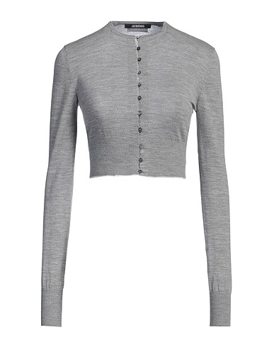 JACQUEMUS Strickjacke Hellgrau 90% Schurwolle, 10% Polyamid